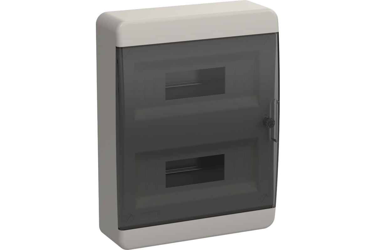 Корпус пластиковый IEK TEKFOR ЩРН-П-24 IP41 черная прозрачная дверь TF5 ...
