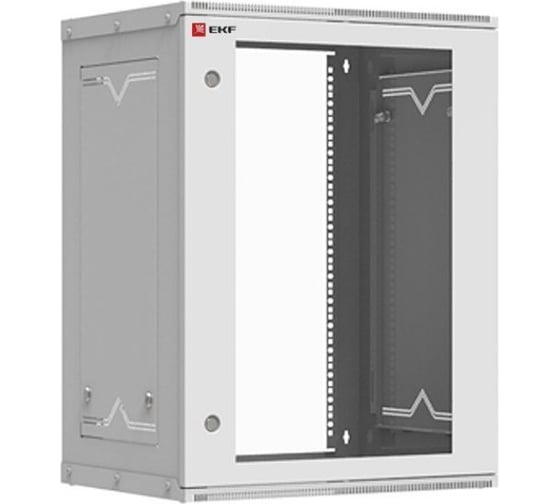 Телекоммуникационный настенный шкаф EKF 15U 600х450 дверь стекло Astra серия PROxima ITB15G450D