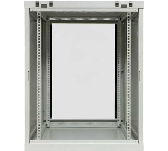 Шкаф настенный EKF 19" TERACOM PRO 12U 600x600 мм дверь стеклянная с замком-ручкой серый TRP-WLL-1266-40G