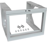 Рама настенная 19" TWT с регулируемой глубиной 461-664 мм, 9U, серая TWT-FRWAJ-9U-GY