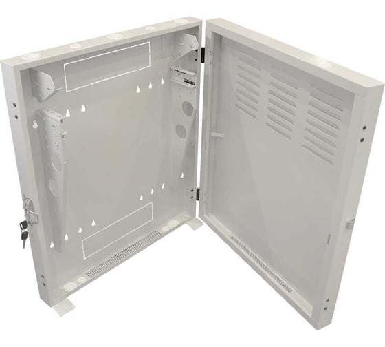 Шкаф настенный вертикальный TWT 2U 643x729, серый TWT-CBVRT-2U-6x7-GY 1