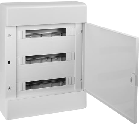 Щиток навесной Рувинил серии Тусо на 54 модуля серый с непрозрачной дверцей 648x116x468 мм 68054С