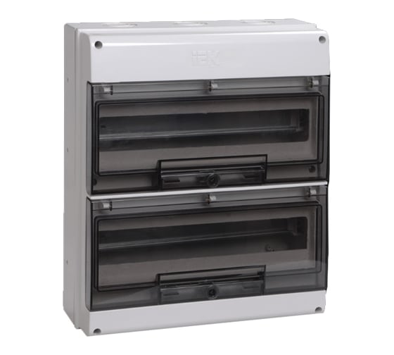 Щит IEK ЩРн-П-24 КМПн 2/24 прозрачная дверца, IP66, белый, ИЭК MKP73-N-24-66 1