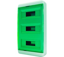 Навесной щит Tekfor 36 модулей, IP65, прозрачная зеленая дверца BNZ 65-36-1 01-03-042
