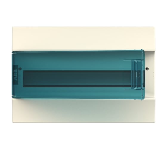 Настенный бокс ABB Mistral41, 18М, зеленая дверь, без клемм, белый 1SPE007717F0820