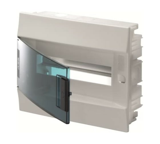 Бокс в нишу ABB Mistral41, 18М, прозрачная дверь, с клеммами, белый 1SLM004101A2204