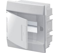 Бокс в нишу ABB Mistral41, 6М, непрозрачная дверь, с клеммами, белый 1SLM004101A1101