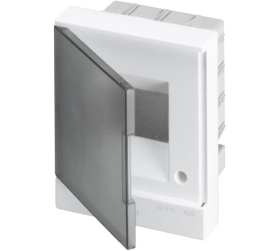 Бокс в нишу ABB, 8М, белая дверь, Basic E, с клеммами 1SZR004002A1103