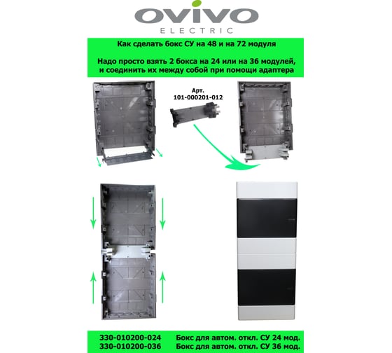 Бокс для открытой установки Ovivo ЩРН 36 модулей (с гидроуровнем) 330-010104-036
