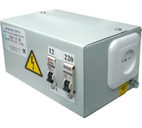 Ящик с понижающим трансформатором Электротехник ЯТП-0,25 У3 220/12В, с 2-мя автоматами, IP31, ET529456