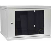 Шкаф настенный телекоммуникационный SUPRLAN стеклянная дверь ТВ-6U-0604-СР 05-0104