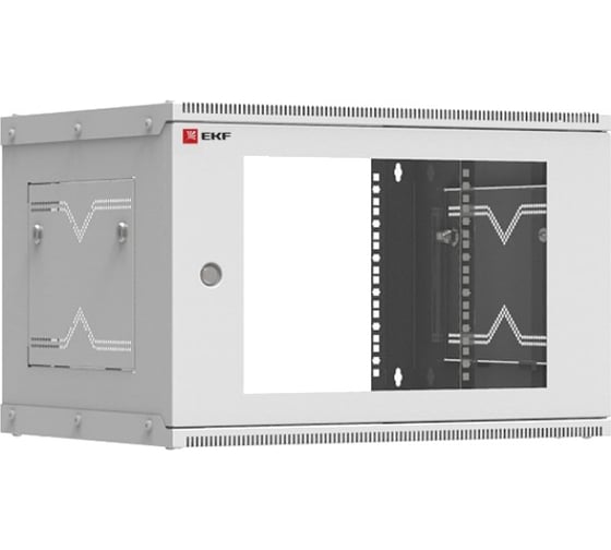 Телекоммуникационный настенный шкаф EKF 6U 600х450 дверь стекло, Astra серия PROxima ITB6G450D 1