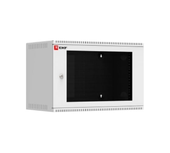 Телекоммуникационный настенный шкаф EKF 6U, 600х350, дверь стекло, Astra, PROxima ITB6G350