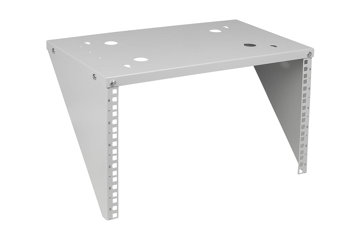 Настенный вертикальный кронштейн Cabeus 19" 6U, цвет серый NC-6U-V ...