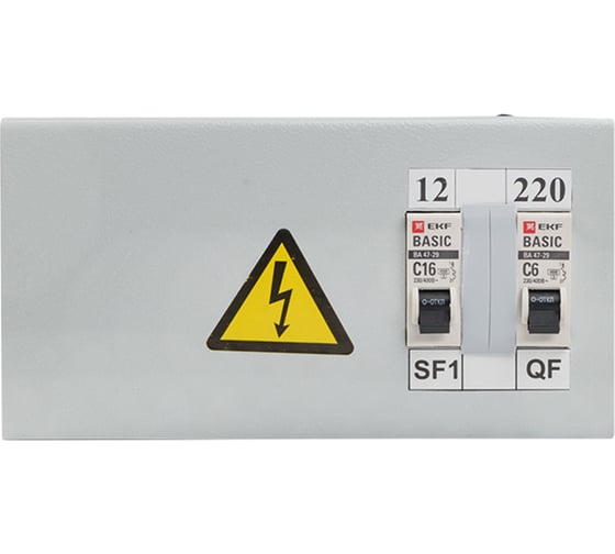 Ящик с понижающим трансформатором EKF Basic ЯТП 0,25кВА, 220/12В yatp0,25-220/12v-2a
