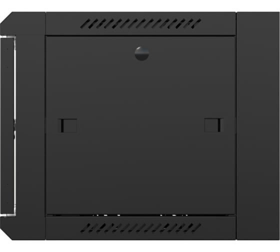 Шкаф настенный телекоммуникационный NTSS W 9U 600x600x500мм, 2 профиля 19, дверь стеклянная, боковые стенки съемные, задняя стенка, разобранный, черный RAL 9005 NTSS-W9U6060GS-BL