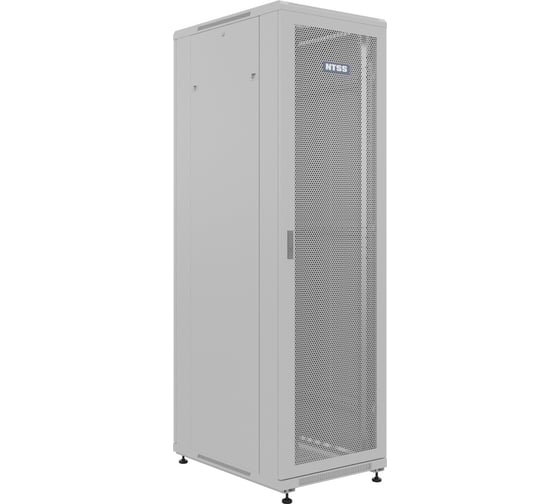 Шкаф напольный универсальный серверный NTSS R 22U 600x800мм, 4 профиля 19, двери перфорированная и сплошная металл, боковые стенки съемные, регулируемые опоры, разобранный, серый RAL 7035 NTSS-R22U6080PD 1
