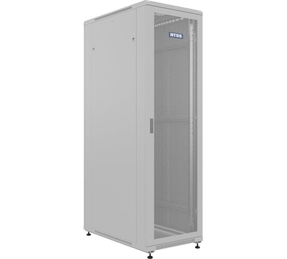 Шкаф напольный универсальный серверный NTSS R 42U 600x1000мм, 4 профиля 19, двери перфорированная и перфорированная двухстворчатая, боковые стенки съемные, регулируемые опоры, разобранный, серый RAL 7035 NTSS-R42U60100PD/PDD 1