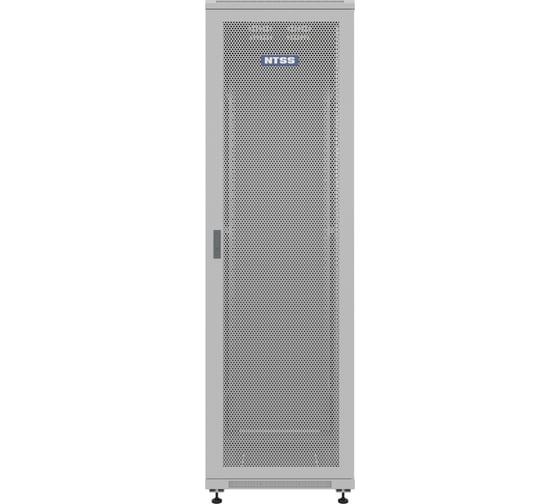 Шкаф напольный универсальный серверный NTSS R 42U 600x1000мм, 4 профиля 19, двери перфорированная и перфорированная двухстворчатая, боковые стенки съемные, регулируемые опоры, разобранный, серый RAL 7035 NTSS-R42U60100PD/PDD