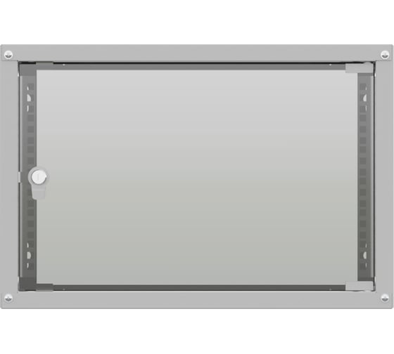 Шкаф настенный телекоммуникационный NTSS LIME 6U 550x350x370мм, 2 профиля 19, дверь стеклянная, боковые стенки несъемные, разобранный, серый RAL 7035 NTSS-WL6U5535GS