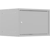 Шкаф настенный телекоммуникационный NTSS LIME 6U 550x450x370мм, 2 профиля 19, дверь сплошная металл, боковые стенки несъемные, разобранный, серый RAL 7035 NTSS-WL6U5545FD