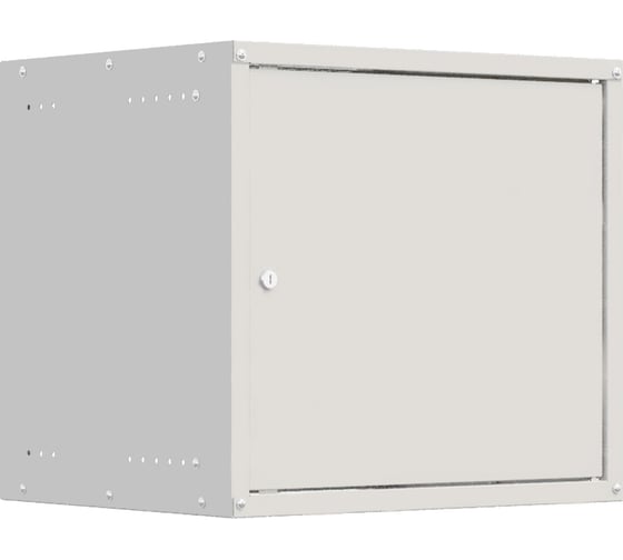 Шкаф настенный телекоммуникационный NTSS LIME 9U 550x450x500мм, 2 профиля 19, дверь сплошная металл, боковые стенки несъемные, разобранный, серый RAL 7035 NTSS-WL9U5545FD 1
