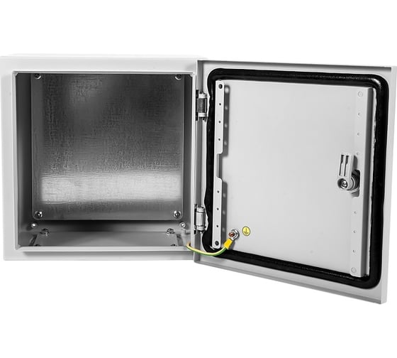 Электротехнический настенный шкаф ELBOX сплошная металлическая дверь серый EMW-400.300.210-1-IP66