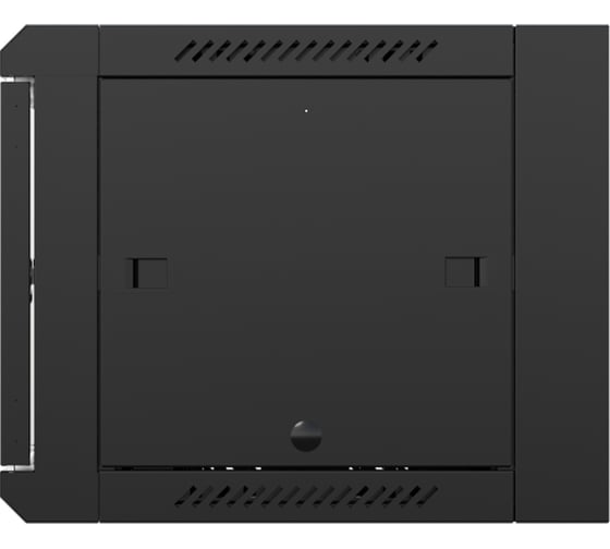 Шкаф настенный телекоммуникационный NTSS W 6U 600x450x370мм, 2 профиля 19, дверь стеклянная, боковые стенки съемные, задняя стенка, разобранный, черный RAL 9005 NTSS-W6U6045GS-BL
