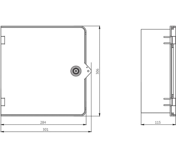 Комплект щитовой КЭАЗ OptiBox G-87:102-SF111-IU-1-IP54/PMPN-26x26x4/OP 144508