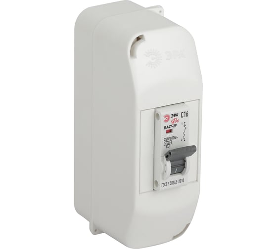 Корпус пластиковый навесной ЭРА SIMPLE КМПн 1/2 IP20 белый Б0062279 1