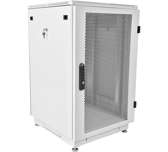 Напольный шкаф ЦМО 27U, 600x800, В=1365мм, 2 двери, перфорация ШТК-М-27.6.8-44АА 1