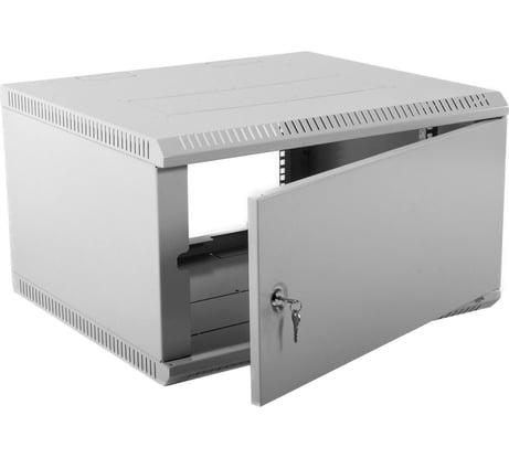 Телекоммуникационный настенный шкаф ЦМО, 19, 6U, дверь: металл, разборный, серый ШРН-Э-6.350.1