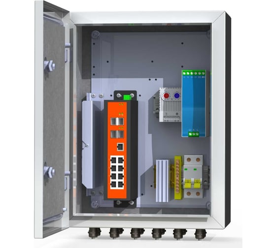 Коммутационный термошкаф MASTERMANN 6УТП 8КУ 300х400х210 мм IP 66 00-00015655