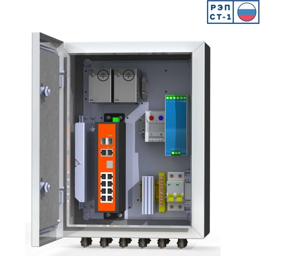 Коммутационный термошкаф MASTERMANN 6УТП 8КУ 300х400х210 мм IP 66 00-00015655