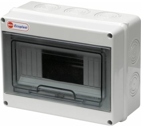 Шкаф открытой установки на 8-9 автоматов Экопласт 155х200х93мм IP65 46408