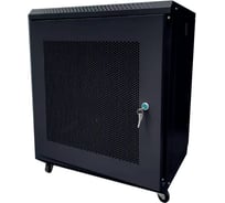 Шкаф телекоммуникационный "КОМПАНИЯ ФОРТОН" 12U, 530*400*600, 0.6mm, Black perforated door 12U530400600BP