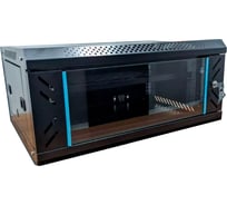 Шкаф телекоммуникационный "КОМПАНИЯ ФОРТОН" 4U, 600*450*270, 0.6mm, Black 4U600450270B