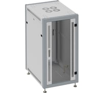 Монтажный напольный шкаф SYSMATRIX, 27U 600х800х1330 передняя дверь-стекло, задняя сплошная SL 6827.712