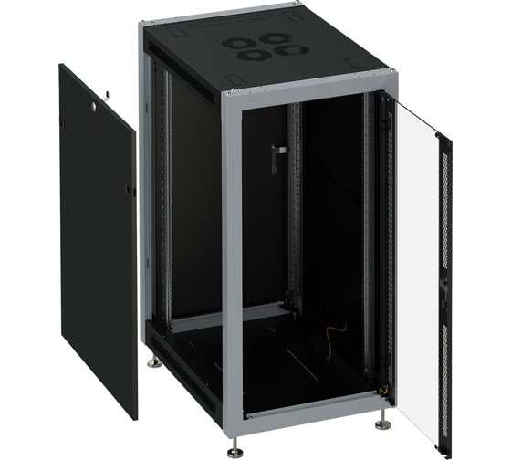 Монтажный напольный шкаф SYSMATRIX, 33U 600x600x1600mm RAL 9004/RAL 7000 SL 6633.912