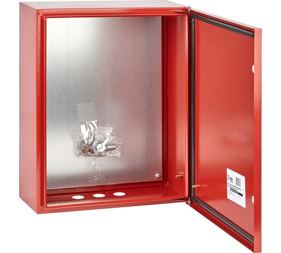 Щит с монтажной панелью ЭРА SIMPLE КРАСНЫЙ ЩМПг-06 IP54, 500х400х175, Б0047704 1
