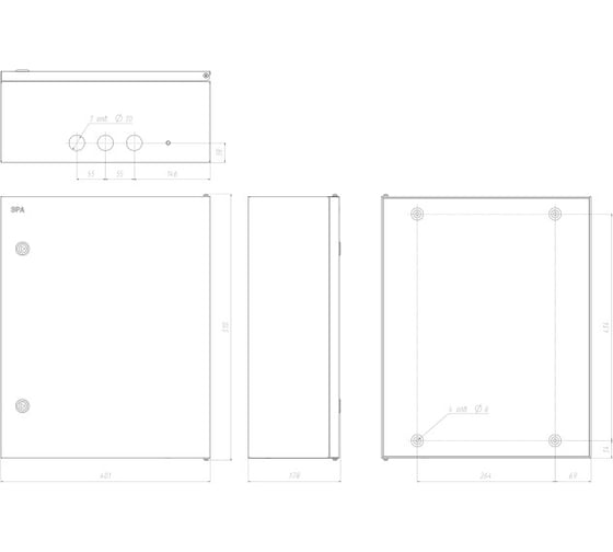 Щит с монтажной панелью ЭРА SIMPLE ЩМПг-06 IP54, 500x400x175, Б0047695