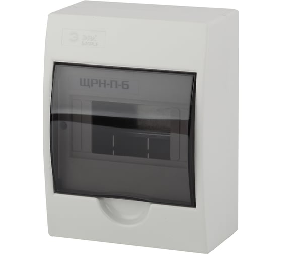 Бокс ЭРА SIMPLE ЩРН-П-06 без шин и монтажного комплекта, 30/120 Б0047720 1