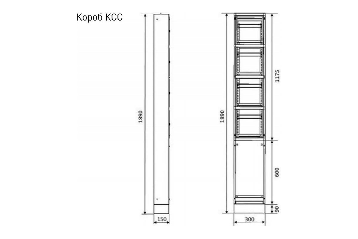 Короб ксс 1890х300х150 ekf basic