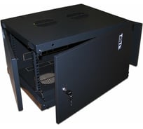 Настенный шкаф Next, 12U 550x600, металлическая дверь, черный, 1 ЧАСТЬ TWT-CBWNM-12U-6x6-BK