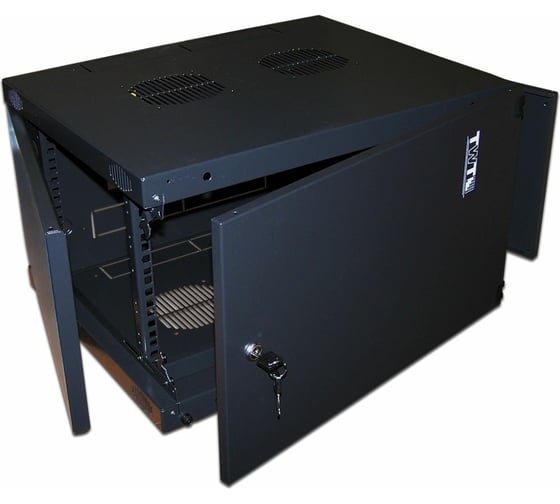 Настенный шкаф Next, 6U 550x600, металлическая дверь, черный, 1 ЧАСТЬ TWT-CBWNM-6U-6x6-BK