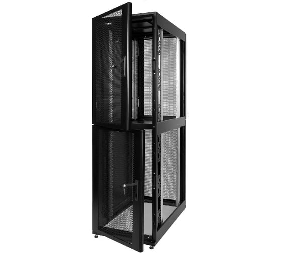 Серверный шкаф ЦМО Colocation, перфорированная дверь, боковая панель с перфорацией, ШТК-СП-К-2-46.6.10-44АА-Ч 1