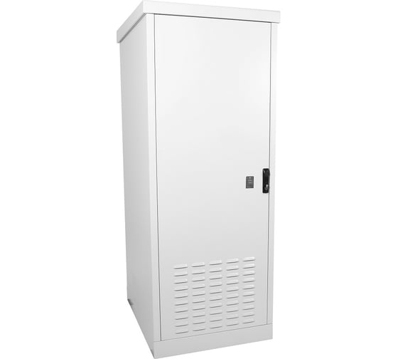 Уличный всепогодный укомплектованный напольный шкаф ЦМО ШТВ-1, IP55, 24U, 1300х700х600 мм, ВхШхГ, дверь: перфорация, цвет: серый ШТВ-1-24.7.6-43АА-Т1 1