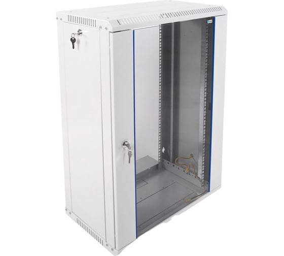 Шкаф настенный ЦМО 19", 18U ШРН-Э-18.350 телекоммуникационный разборный (600х350) дверь стекло, 00-00542924