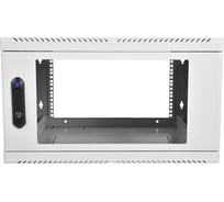 Телекоммуникационный настенный шкаф ЦМО, 19, 12U, дверь стекло, сварной, серый ШРН-12.650