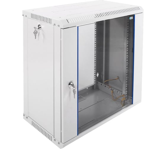 Шкаф настенный ЦМО 19", 12U ШРН-Э-12.350 телекоммуникационный разборный (600х350) дверь стекло, 00-00543034